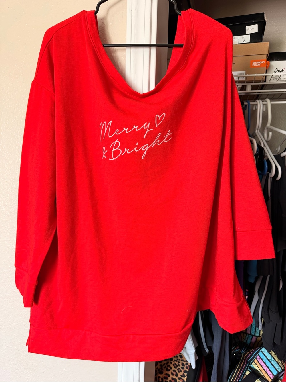 Lane Bryant Red Cozy Pullover Top